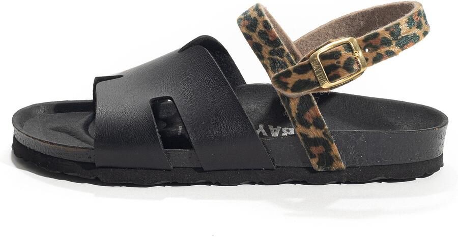 Bayton Sandaal 'WARHOL' bruin goud zwart