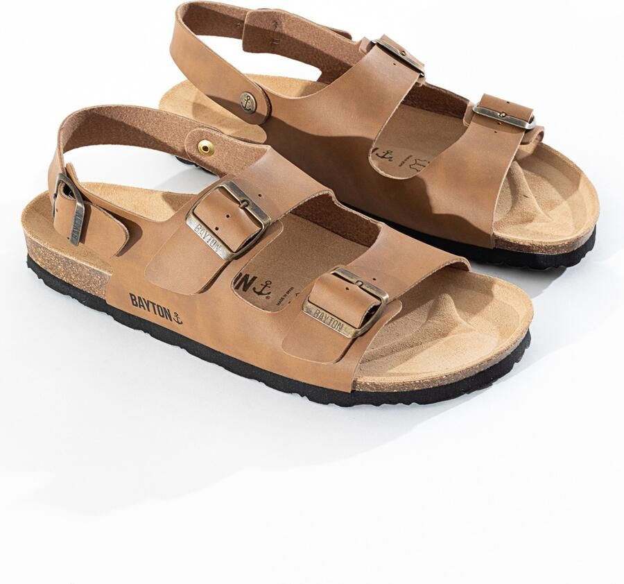 Bayton Sandalen camel zwart - Foto 2