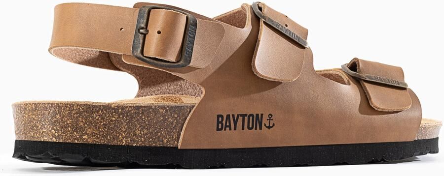Bayton Sandalen camel zwart - Foto 4