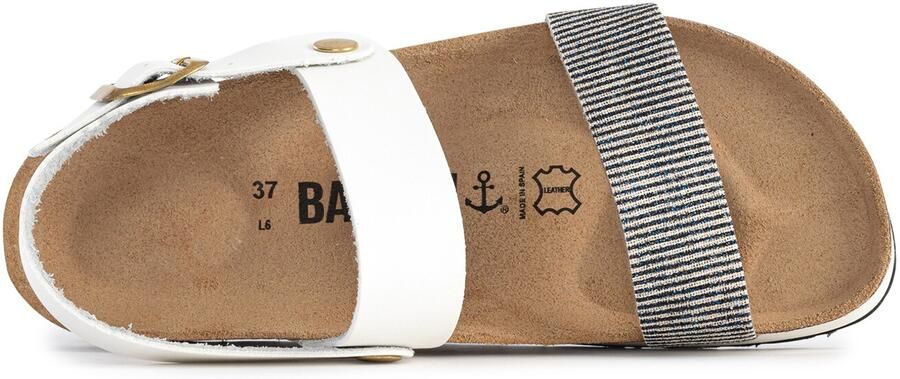 Bayton Sandalen met riem 'Almeria' beige blauw wit - Foto 5