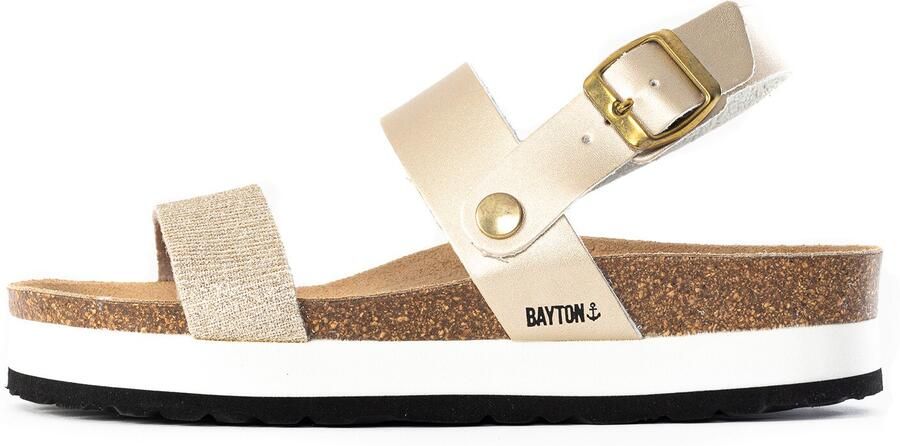 Bayton Sandalen met riem 'Almeria' beige goud