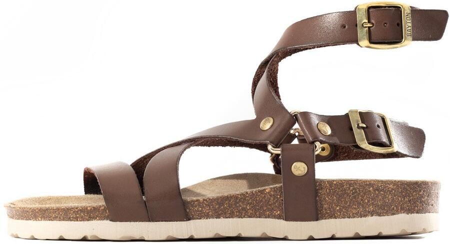 Bayton Sandalen met riem 'Armidale' bruin goud