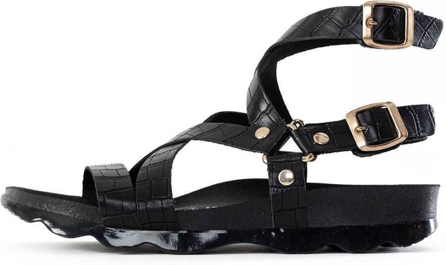 Bayton Sandalen met riem 'Armidale' goud zwart