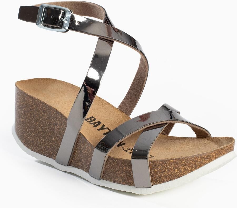 Bayton Sandalen met riem 'Asteria' zilver - Foto 3