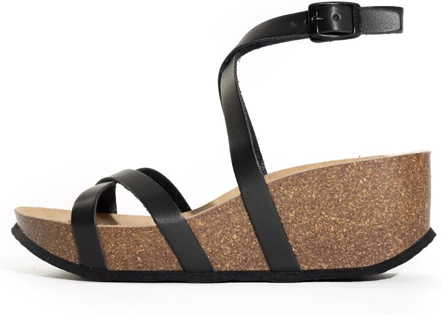 Bayton Sandalen met riem 'Asteria' zwart