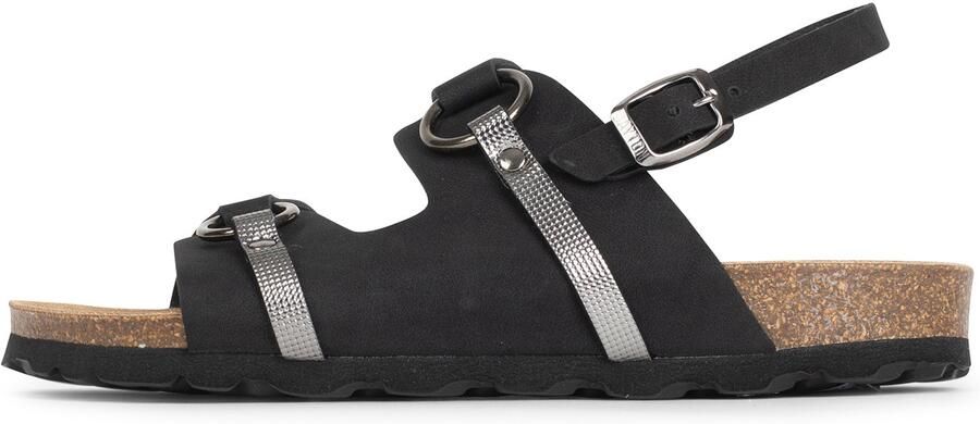 Bayton Sandalen met riem 'Astral' bruin gemêleerd zwart zilver