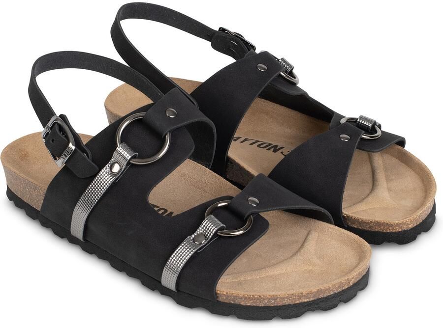 Bayton Sandalen met riem 'Astral' bruin gemêleerd zwart zilver - Foto 2
