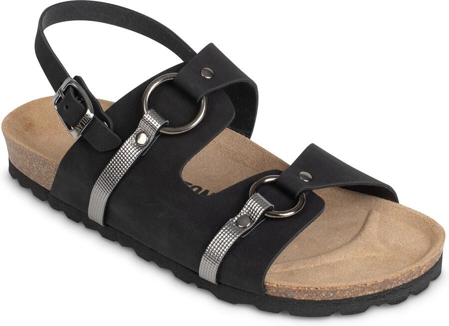 Bayton Sandalen met riem 'Astral' bruin gemêleerd zwart zilver - Foto 3