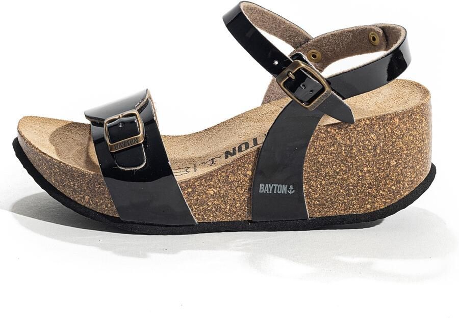 Bayton Sandalen met riem 'AVON' zwart
