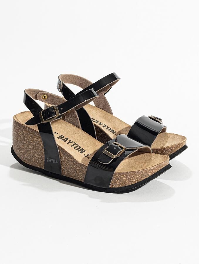 Bayton Sandalen met riem 'AVON' zwart - Foto 4