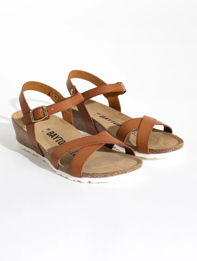 Bayton Sandalen met riem 'Canberra' bruin zwart - Foto 4