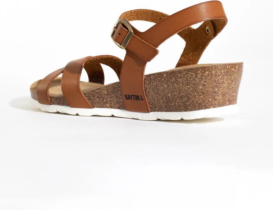 Bayton Sandalen met riem 'Canberra' bruin zwart - Foto 2