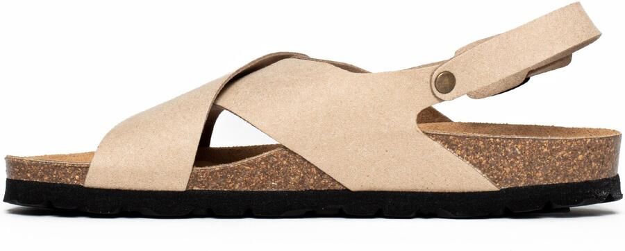 Bayton Sandalen met riem 'Cantabrie' lichtbeige zwart - Foto 4