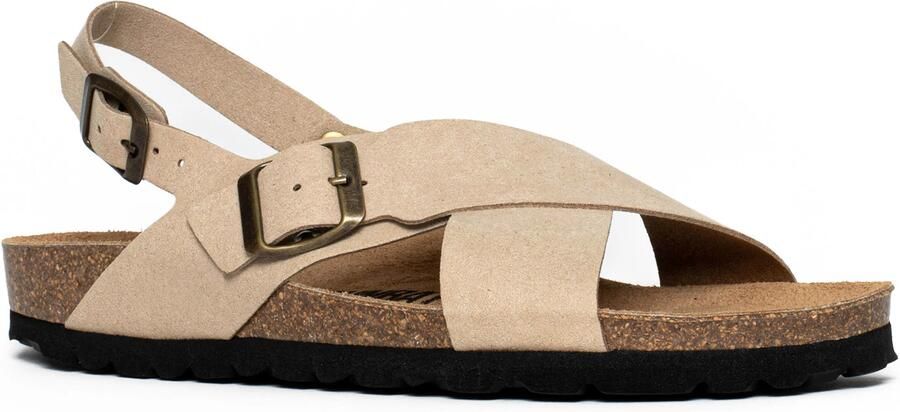 Bayton Sandalen met riem 'Cantabrie' lichtbeige zwart - Foto 3