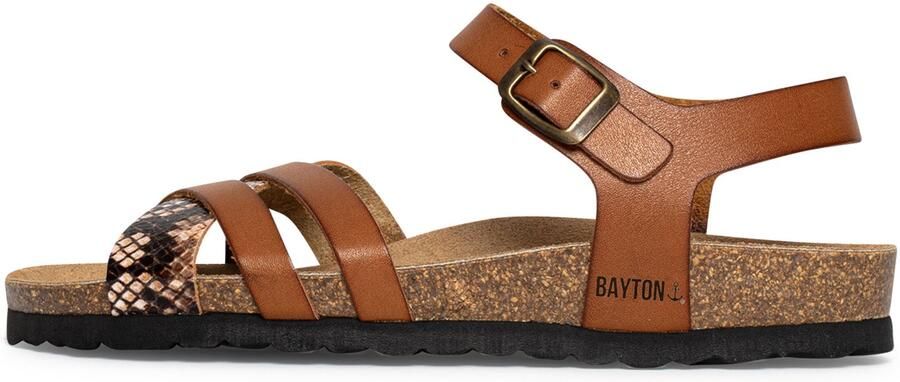 Bayton Sandalen met riem 'Denia' bruin gemengde kleuren