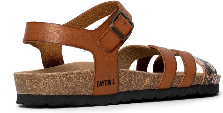 Bayton Sandalen met riem 'Denia' bruin gemengde kleuren - Foto 3