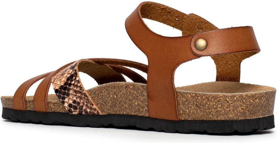 Bayton Sandalen met riem 'Denia' bruin gemengde kleuren - Foto 2
