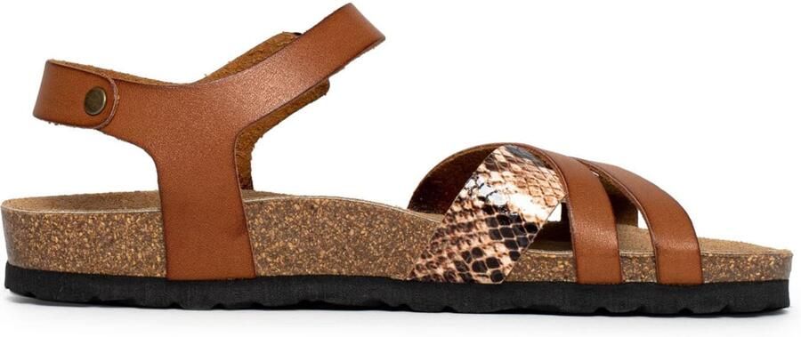 Bayton Sandalen met riem 'Denia' bruin gemengde kleuren - Foto 6