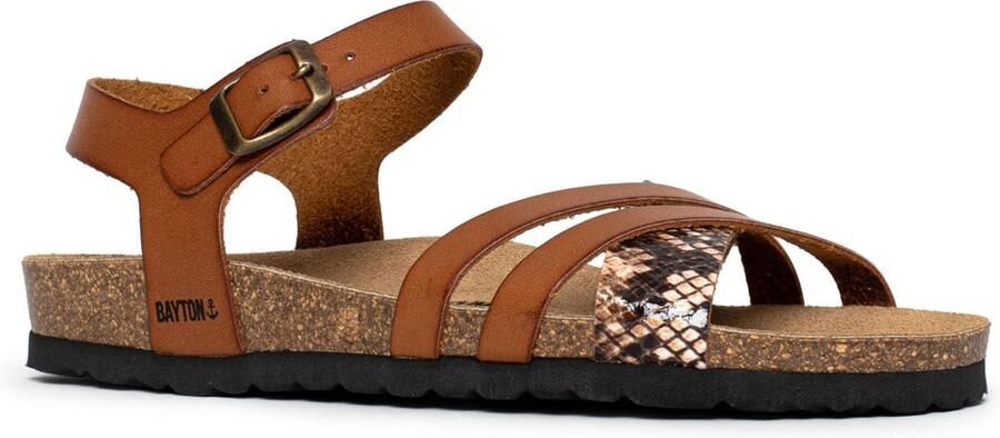 Bayton Sandalen met riem 'Denia' bruin gemengde kleuren - Foto 5