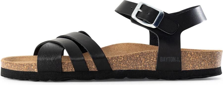 Bayton Sandalen met riem 'Denia' bruin zwart