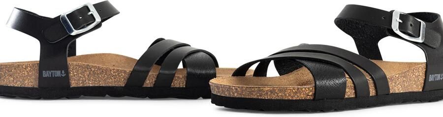 Bayton Sandalen met riem 'Denia' bruin zwart - Foto 6