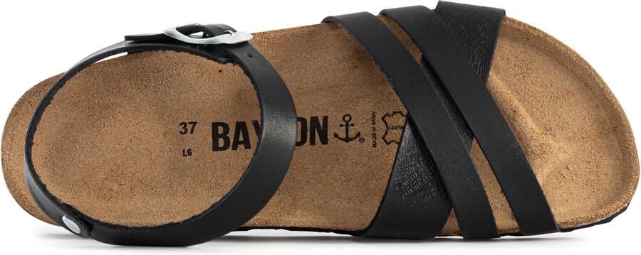 Bayton Sandalen met riem 'Denia' bruin zwart - Foto 3