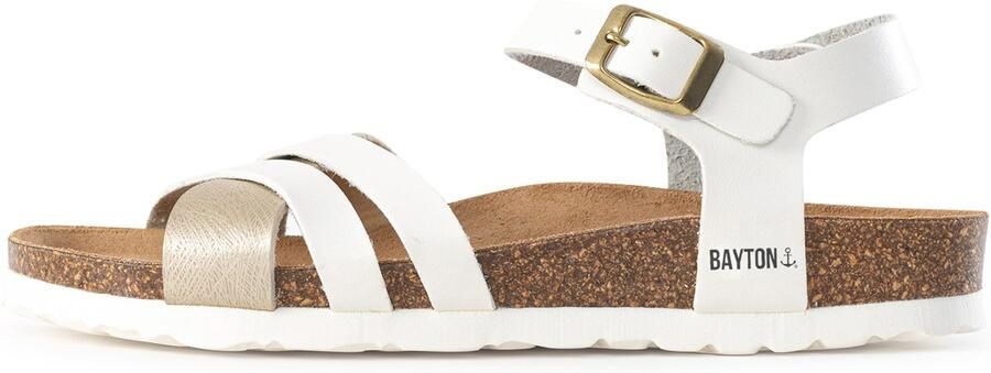 Bayton Sandalen met riem 'Denia' goud wit