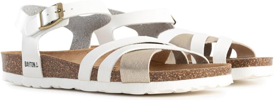 Bayton Sandalen met riem 'Denia' goud wit - Foto 6