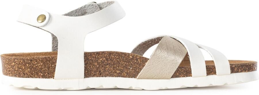Bayton Sandalen met riem 'Denia' goud wit - Foto 5