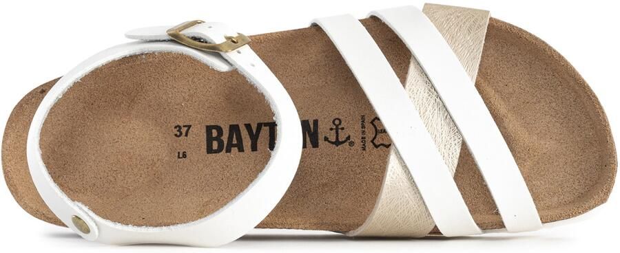 Bayton Sandalen met riem 'Denia' goud wit - Foto 4