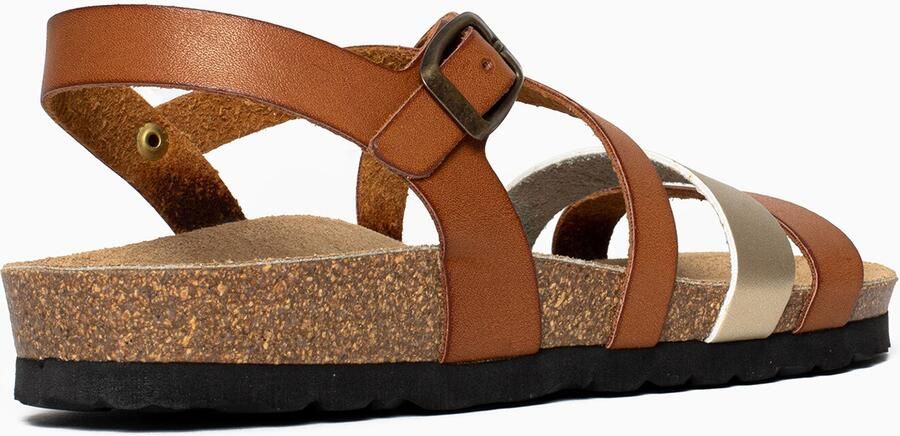 Bayton Sandalen met riem 'Gerone' camel goud - Foto 2