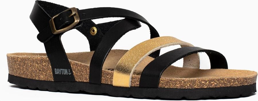 Bayton Sandalen met riem ' Gerone' goud zwart - Foto 4