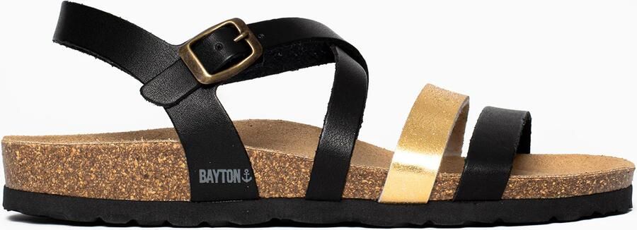 Bayton Sandalen met riem ' Gerone' goud zwart - Foto 5