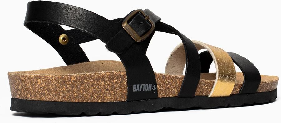 Bayton Sandalen met riem ' Gerone' goud zwart - Foto 3