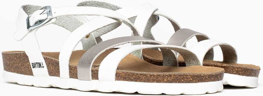 Bayton Sandalen met riem 'Gerone' wit - Foto 4
