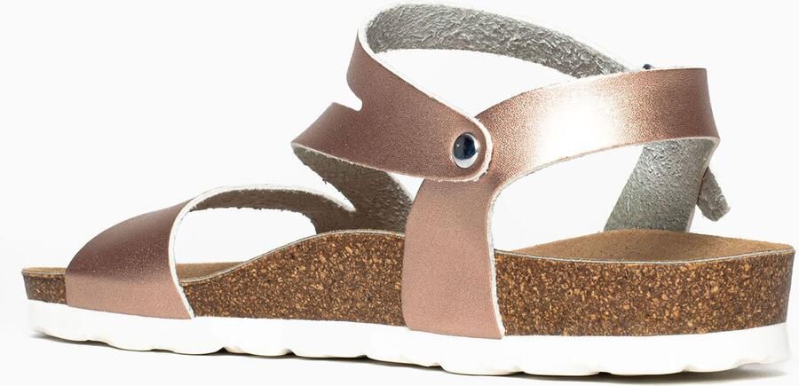 Bayton Sandalen met riem 'Jaeva' bruin rose-goud wit - Foto 4