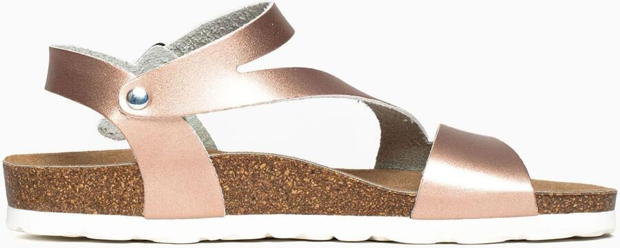 Bayton Sandalen met riem 'Jaeva' bruin rose-goud wit - Foto 6