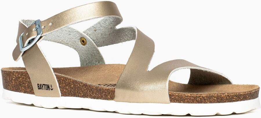 Bayton Sandalen met riem 'Jaeva' goud - Foto 4