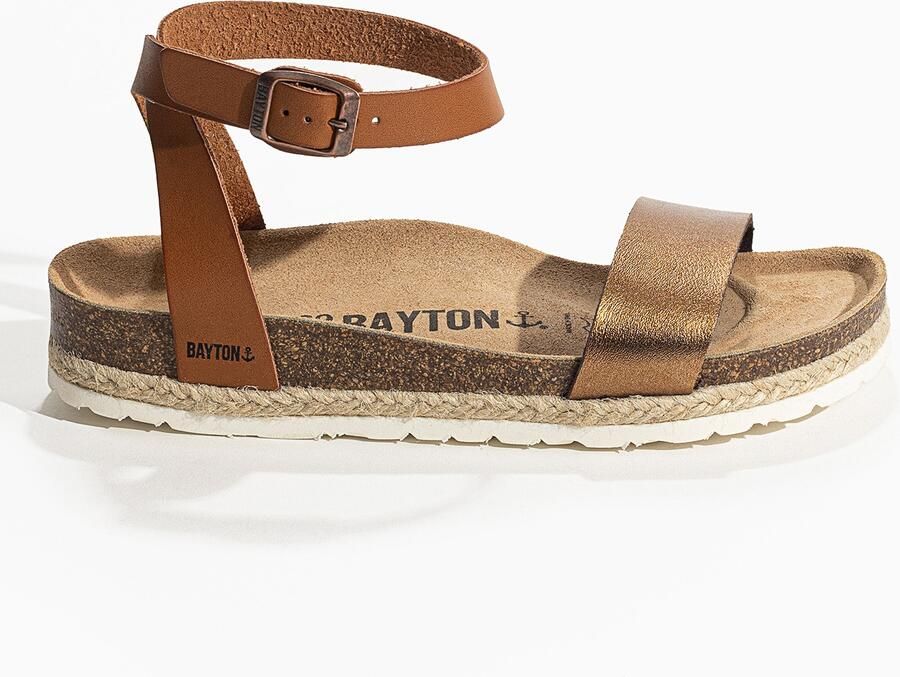 Bayton Sandalen met riem 'Jovial' karamel brons - Foto 5