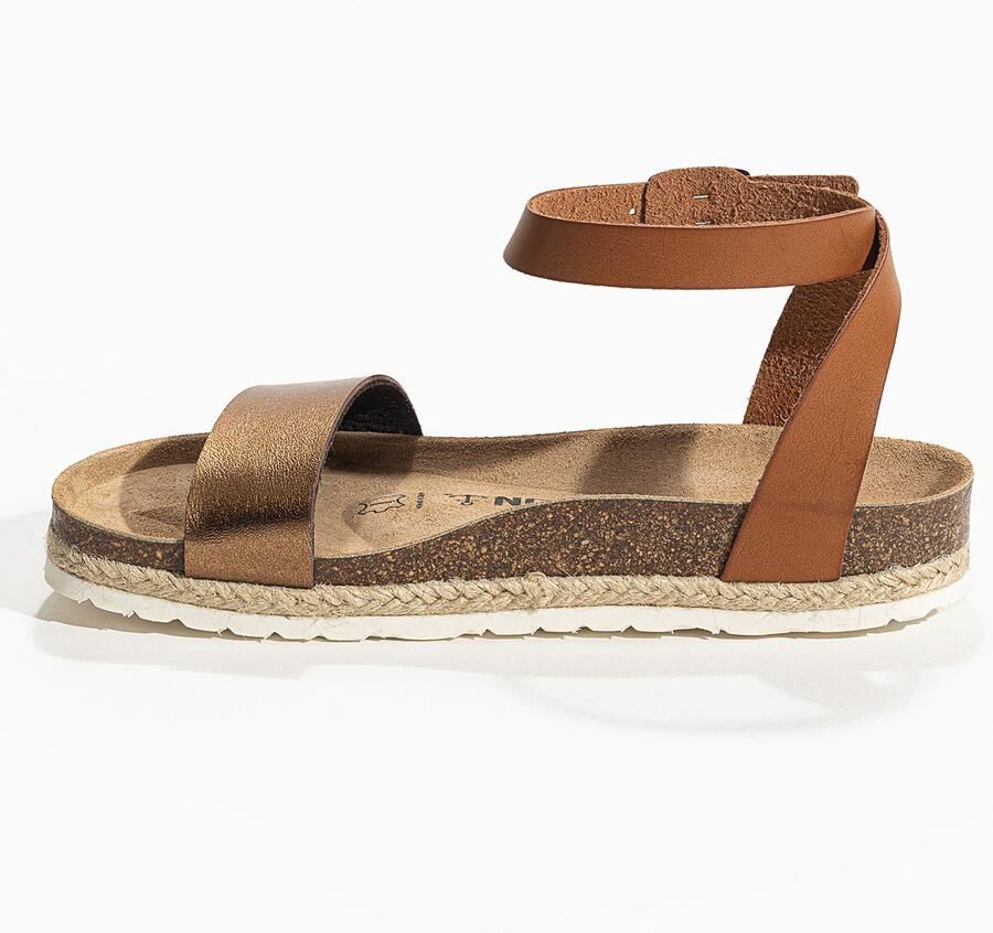 Bayton Sandalen met riem 'Jovial' karamel brons - Foto 2