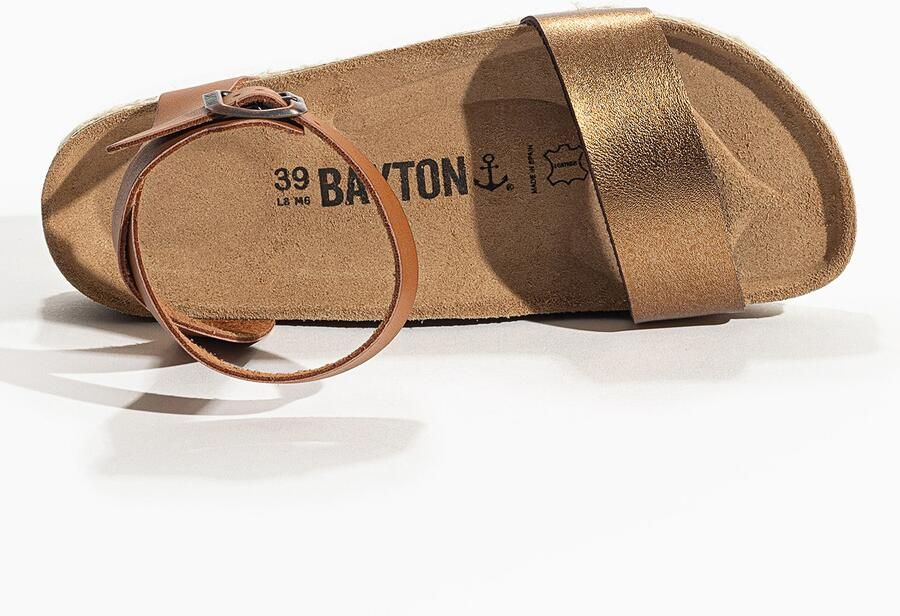 Bayton Sandalen met riem 'Jovial' karamel brons - Foto 6
