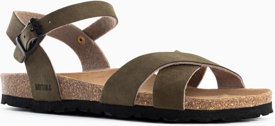 Bayton Sandalen met riem kaki - Foto 3