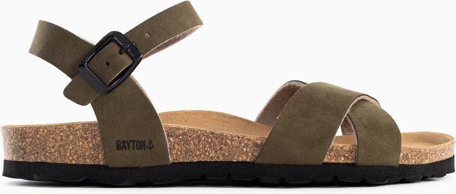 Bayton Sandalen met riem kaki - Foto 4