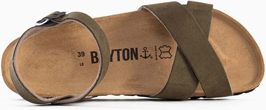 Bayton Sandalen met riem kaki - Foto 5