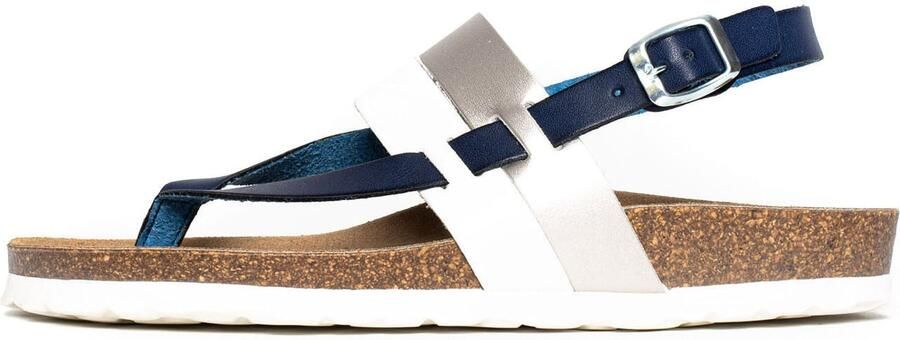 Bayton Sandalen met riem 'Lajas' blauw grijs wit