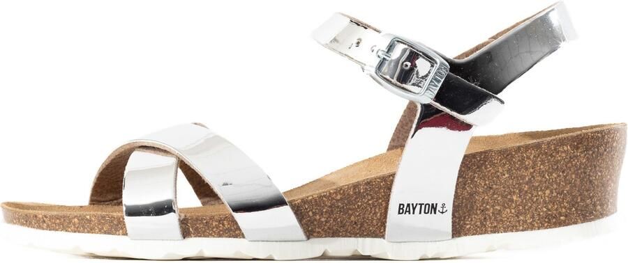 Bayton Sandalen met riem 'Lajas' zwart zilver