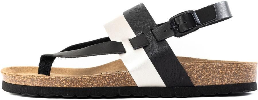 Bayton Sandalen met riem 'Lajas' zwart zilver