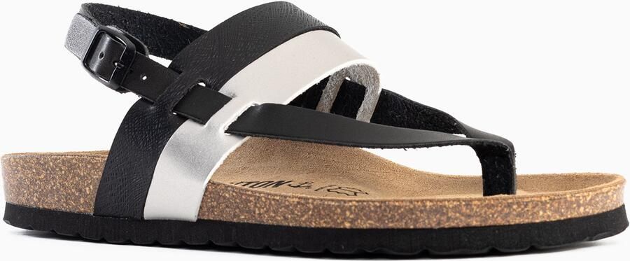 Bayton Sandalen met riem 'Lajas' zwart zilver - Foto 3