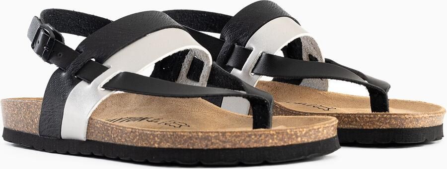 Bayton Sandalen met riem 'Lajas' zwart zilver - Foto 6