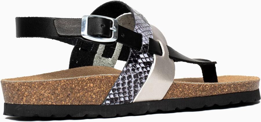 Bayton Sandalen met riem 'Lajas' zwart zilver - Foto 3